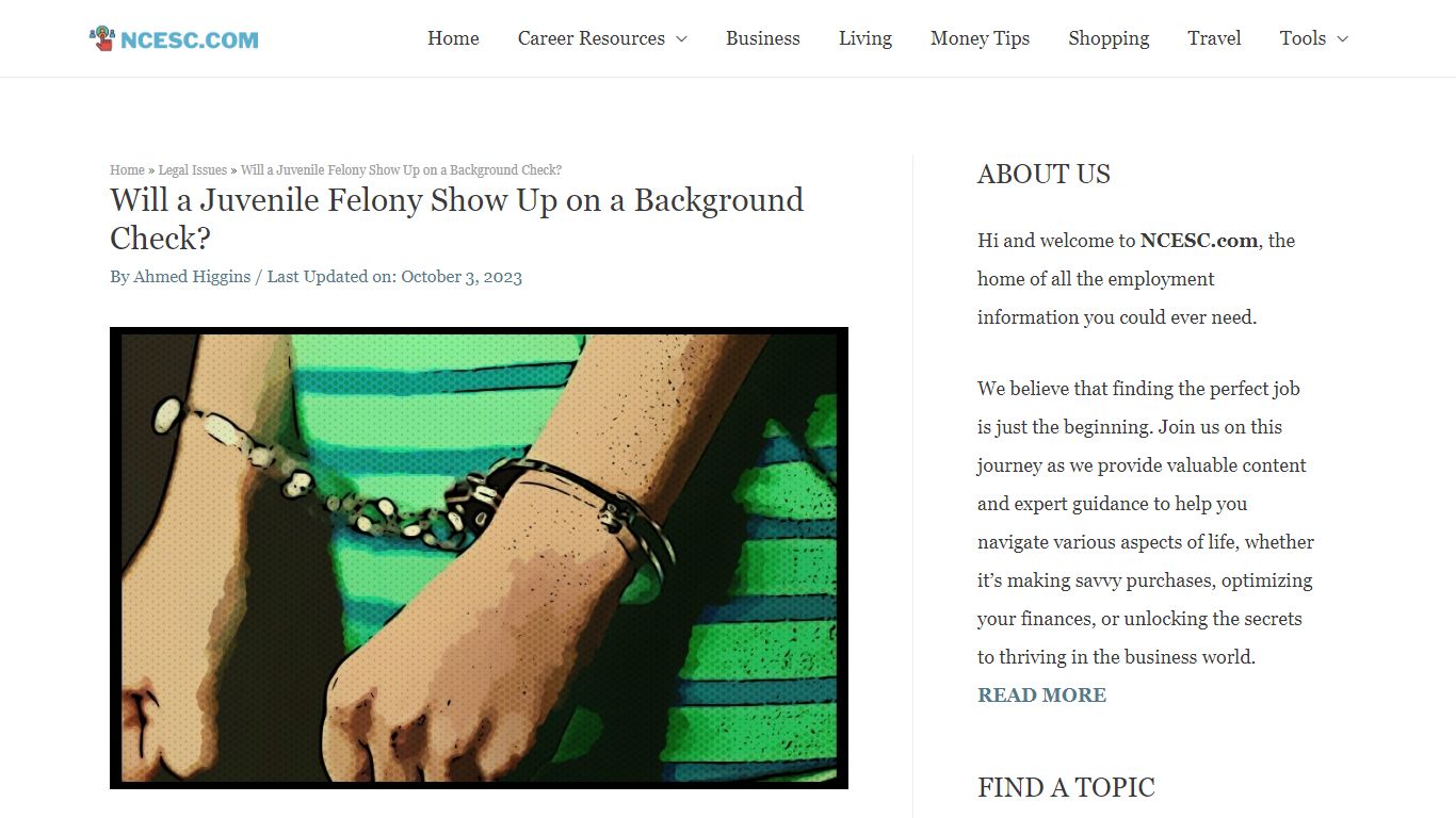 Will a Juvenile Felony Show Up on a Background Check? - NCESC